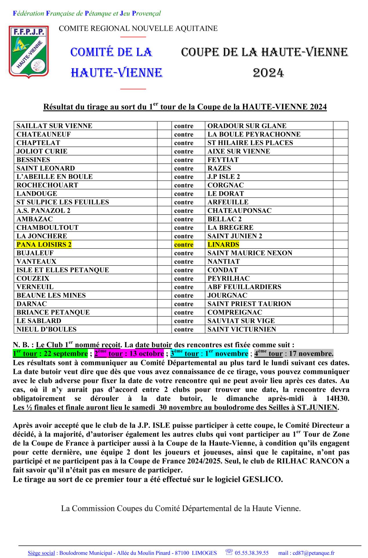 Resultat rencontres1er tour departemental